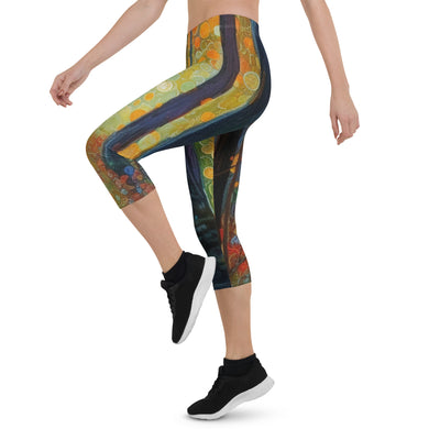 Wald voller Bäume - Herbstliche Stimmung - Malerei - Capri Leggings (All-Over Print) camping xxx