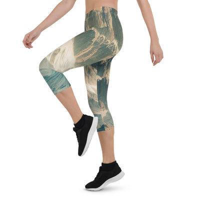 Dolomiten - Landschaftsmalerei - Capri Leggings (All-Over Print) berge xxx