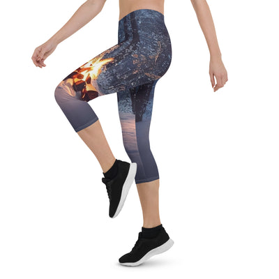 Lagerfeuer im Winter - Camping Foto - Capri Leggings (All-Over Print) camping xxx