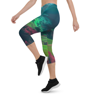 Berglandschaft und Dorf - Fotorealistische Malerei - Capri Leggings (All-Over Print) berge xxx