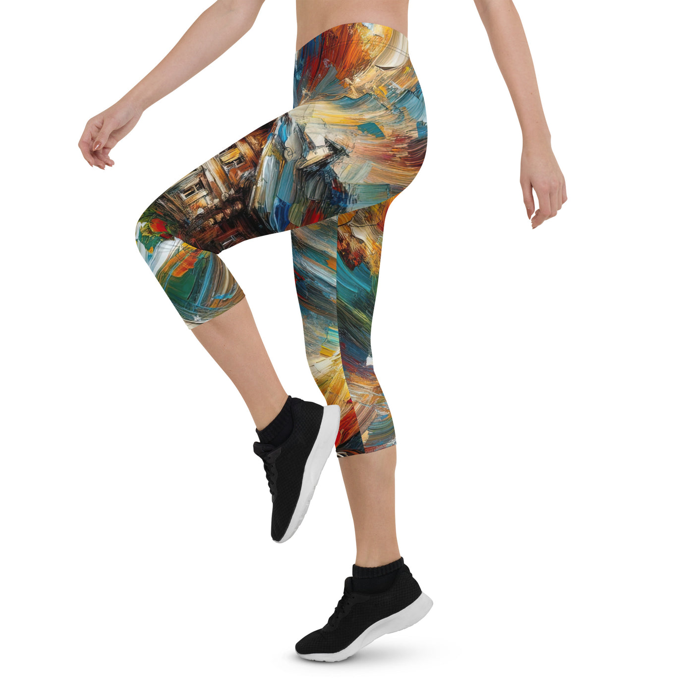 Expressionistisches Farbchaos der Alpen und Schönheit der Berge - Abstrakt - Capri Leggings (All-Over Print) berge xxx yyy zzz