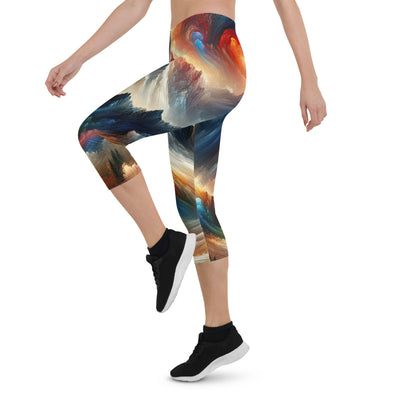 Expressionistische Alpen, Berge: Gemälde mit Farbexplosion - Capri Leggings (All-Over Print) berge xxx yyy zzz