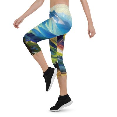 Impressionistische Alpen, lebendige Farbtupfer und Lichteffekte - Capri Leggings (All-Over Print) berge xxx yyy zzz