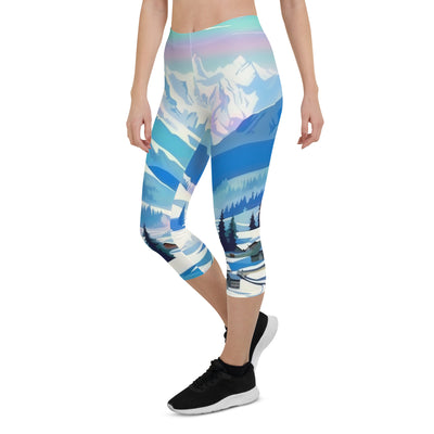 Berge und Schnee - Landschaft - Capri Leggings (All-Over Print) ski xxx