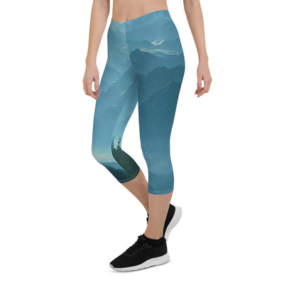 Gebirge, Wald und Bach - Capri Leggings (All-Over Print) berge xxx