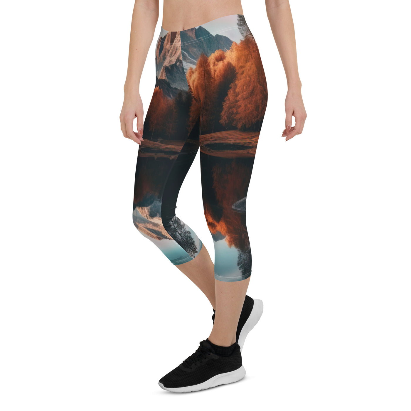 Bergsee, Berg und Bäume - Foto - Capri Leggings (All-Over Print) berge xxx