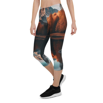 Bergsee, Berg und Bäume - Foto - Capri Leggings (All-Over Print) berge xxx