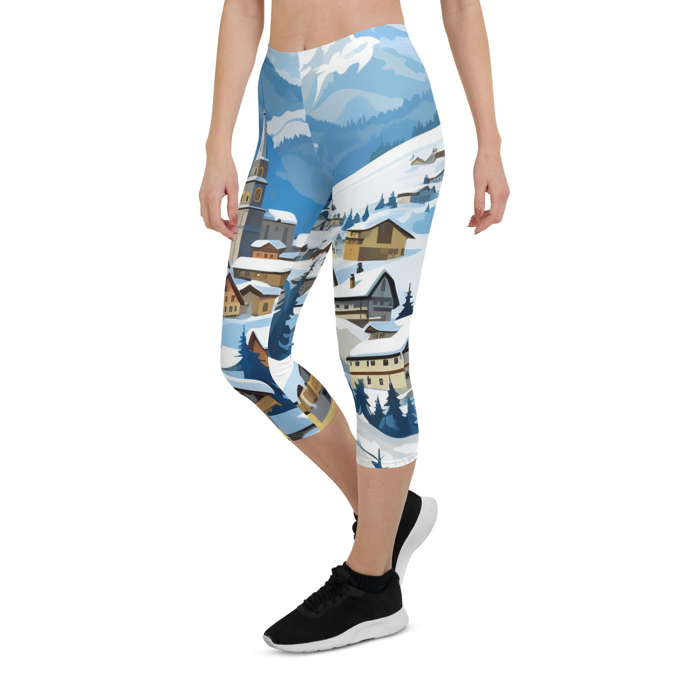 Kitzbühl - Berge und Schnee - Landschaftsmalerei - Capri Leggings (All-Over Print) ski xxx