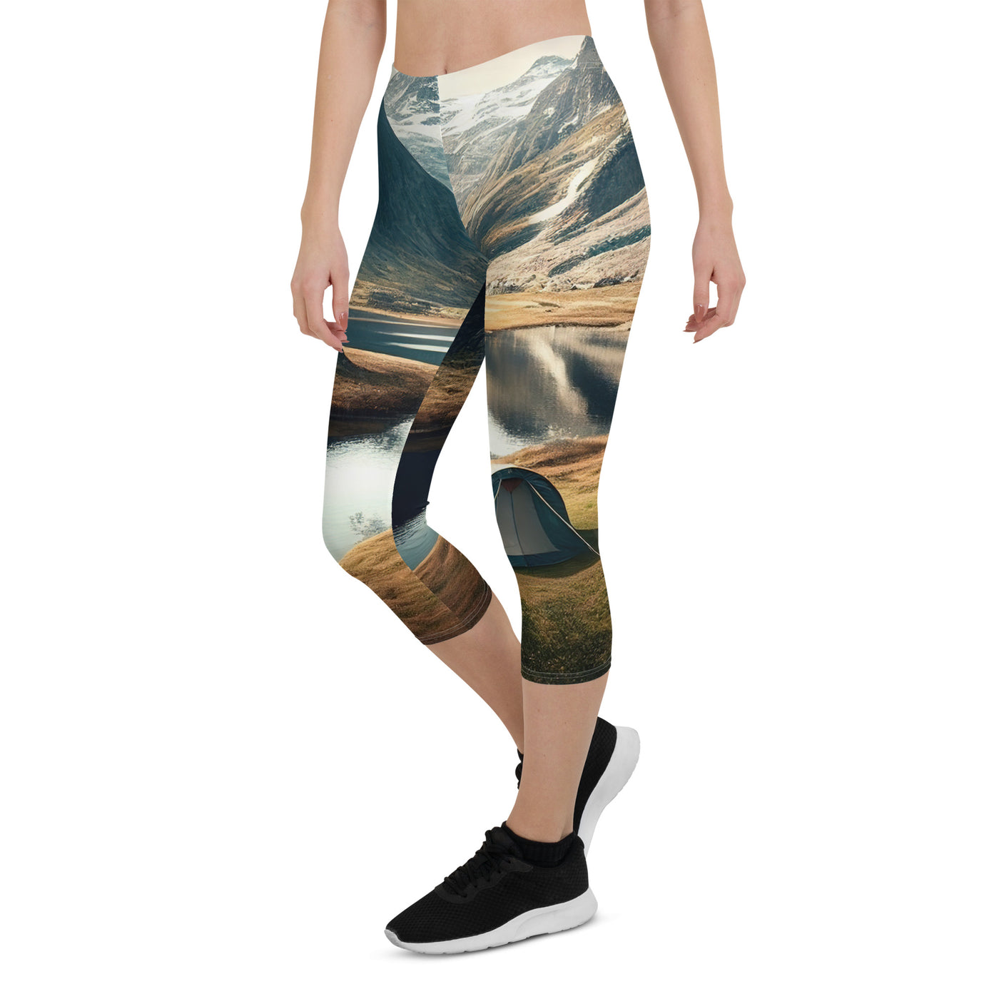 Zelt, Berge und Bergsee - Capri Leggings (All-Over Print) camping xxx