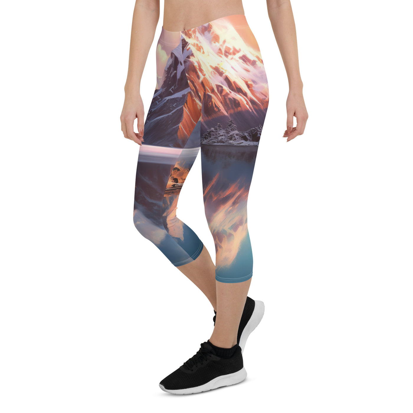 Berg und Bergsee - Landschaftsmalerei - Capri Leggings (All-Over Print) berge xxx