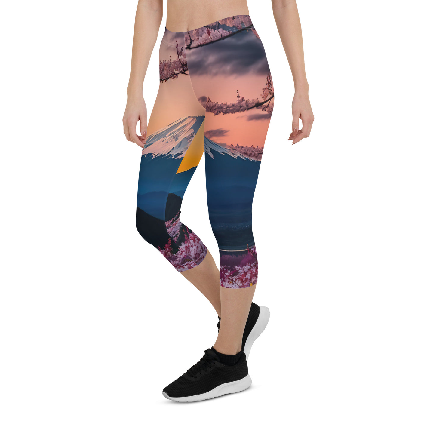 Berg - Pinke Bäume und Blumen - Capri Leggings (All-Over Print) berge xxx