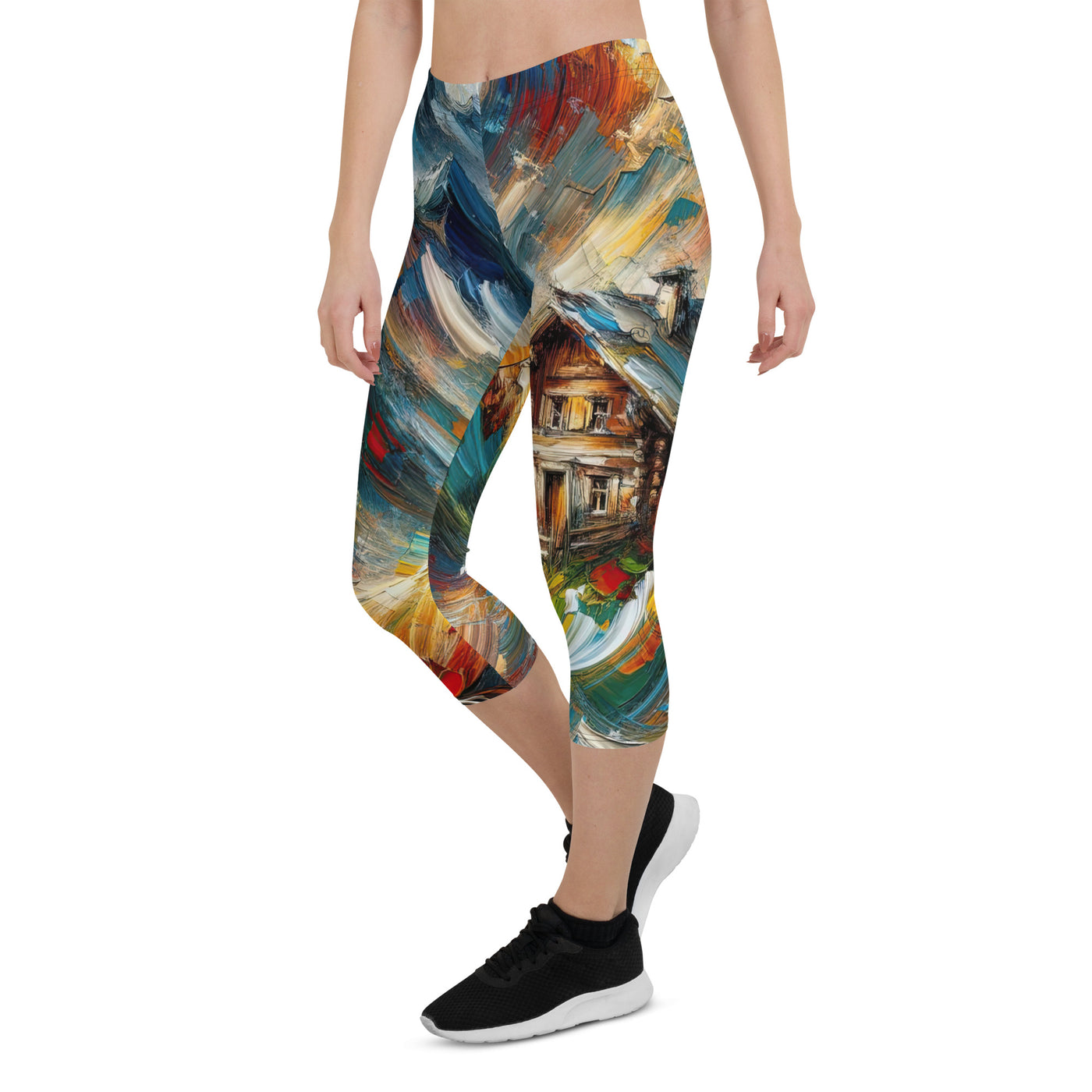 Expressionistisches Farbchaos der Alpen und Schönheit der Berge - Abstrakt - Capri Leggings (All-Over Print) berge xxx yyy zzz