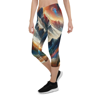 Expressionistische Alpen, Berge: Gemälde mit Farbexplosion - Capri Leggings (All-Over Print) berge xxx yyy zzz