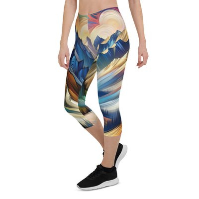 Alpen in abstrakter Expressionismus-Manier, wilde Pinselstriche - Capri Leggings (All-Over Print) berge xxx yyy zzz