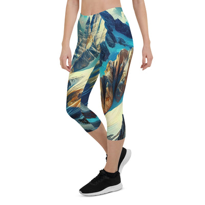 Majestätische Alpen in zufällig ausgewähltem Kunststil - Capri Leggings (All-Over Print) berge xxx yyy zzz