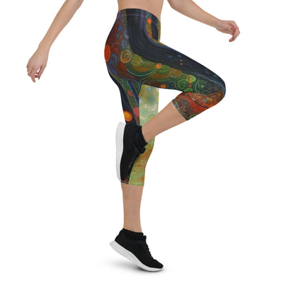 Wald voller Bäume - Herbstliche Stimmung - Malerei - Capri Leggings (All-Over Print) camping xxx