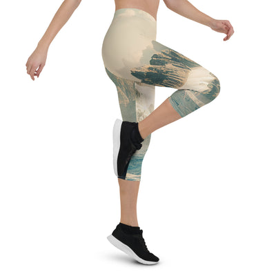 Dolomiten - Landschaftsmalerei - Capri Leggings (All-Over Print) berge xxx