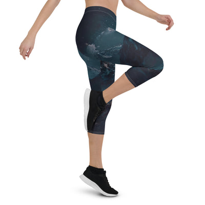 Zelt und Berg in der Nacht - Sterne am Himmel - Landschaftsmalerei - Capri Leggings (All-Over Print) camping xxx