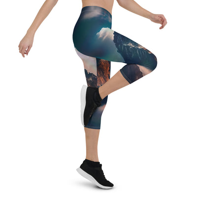 Berge und Nebel - Capri Leggings (All-Over Print) berge xxx