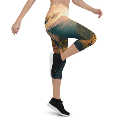 Zelt auf Berg im Sonnenaufgang - Landschafts - Capri Leggings (All-Over Print) camping xxx