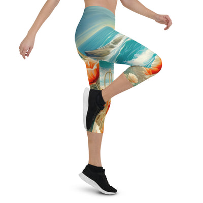 Blumen, Meer und Sonne - Malerei - Capri Leggings (All-Over Print) camping xxx