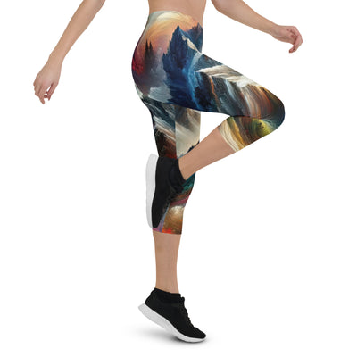 Expressionistische Alpen, Berge: Gemälde mit Farbexplosion - Capri Leggings (All-Over Print) berge xxx yyy zzz