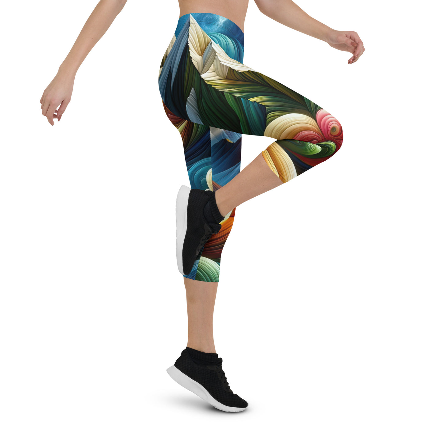 Abstrakte Bergwelt in lebendigen Farben mit Zelt - Capri Leggings (All-Over Print) camping xxx yyy zzz