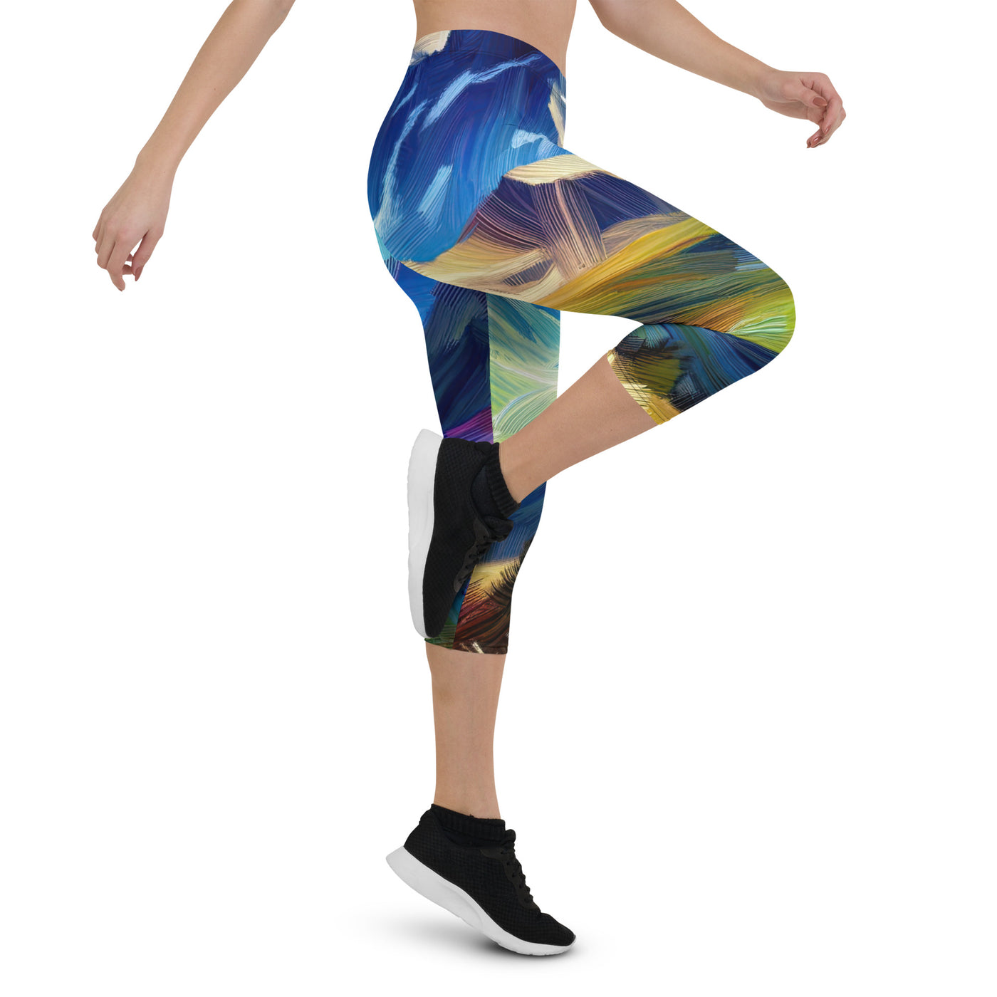 Impressionistische Alpen, lebendige Farbtupfer und Lichteffekte - Capri Leggings (All-Over Print) berge xxx yyy zzz