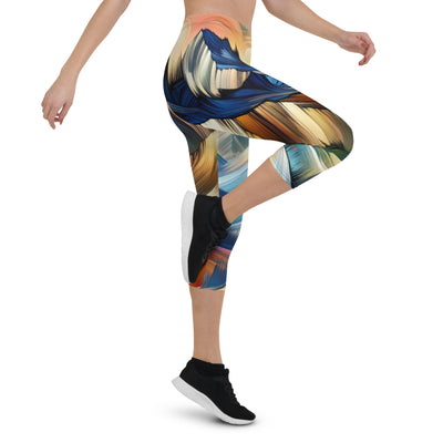 Alpen in abstrakter Expressionismus-Manier, wilde Pinselstriche - Capri Leggings (All-Over Print) berge xxx yyy zzz