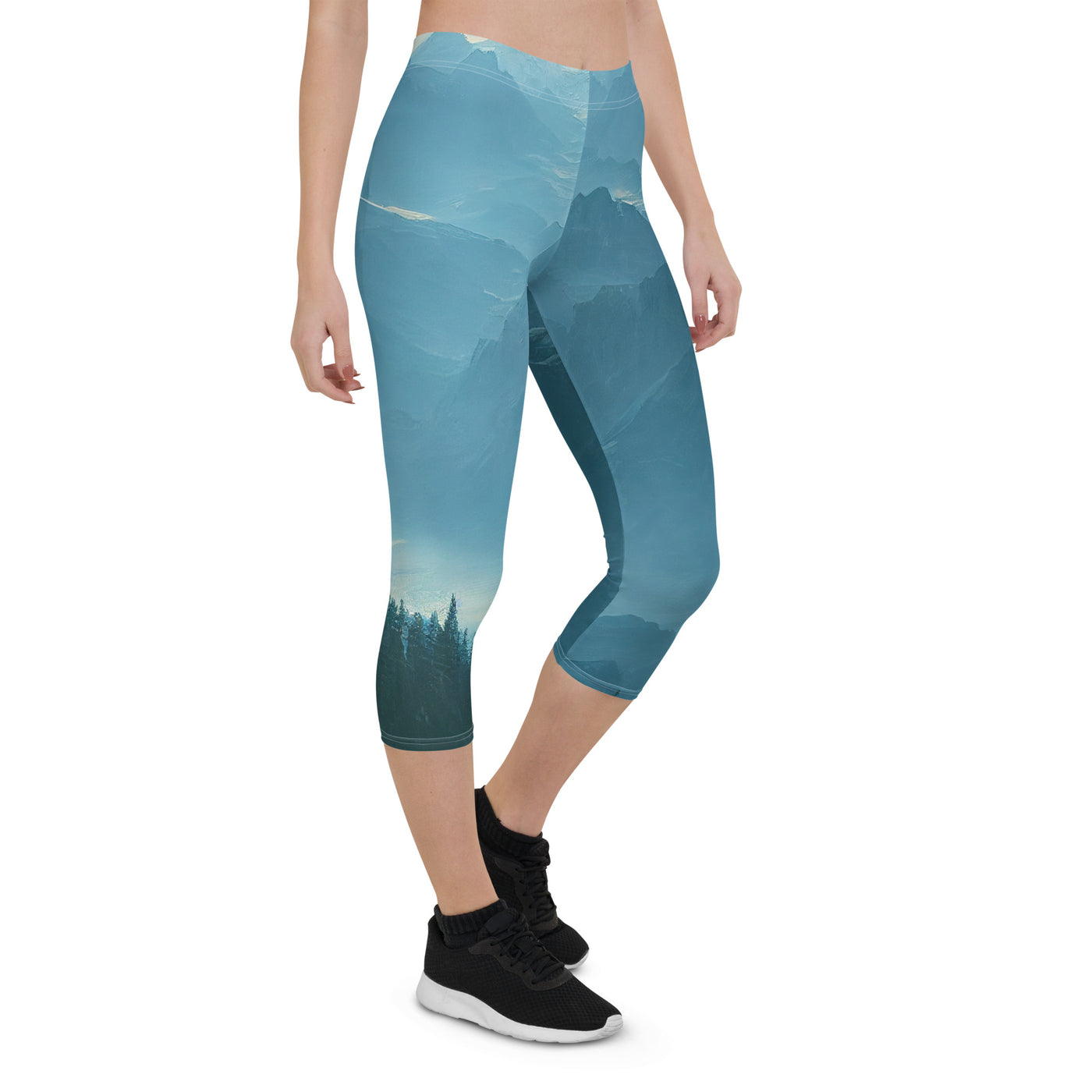 Gebirge, Wald und Bach - Capri Leggings (All-Over Print) berge xxx