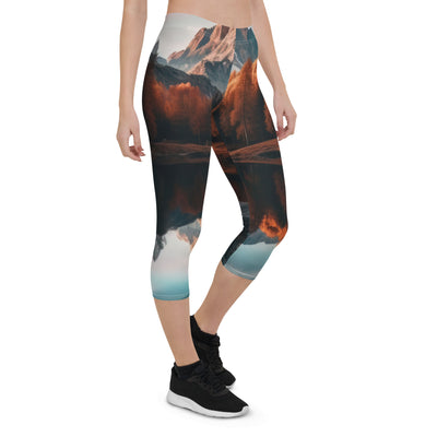 Bergsee, Berg und Bäume - Foto - Capri Leggings (All-Over Print) berge xxx