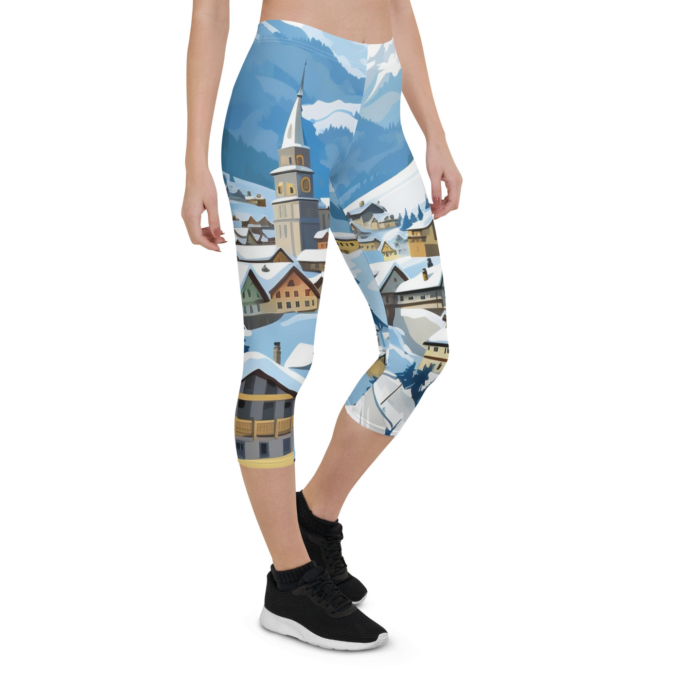 Kitzbühl - Berge und Schnee - Landschaftsmalerei - Capri Leggings (All-Over Print) ski xxx