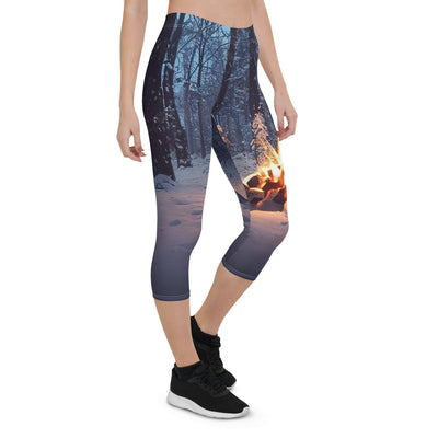 Lagerfeuer im Winter - Camping Foto - Capri Leggings (All-Over Print) camping xxx