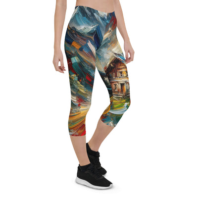 Expressionistisches Farbchaos der Alpen und Schönheit der Berge - Abstrakt - Capri Leggings (All-Over Print) berge xxx yyy zzz