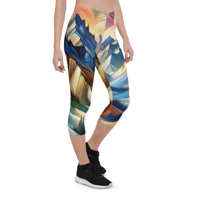 Alpen in abstrakter Expressionismus-Manier, wilde Pinselstriche - Capri Leggings (All-Over Print) berge xxx yyy zzz