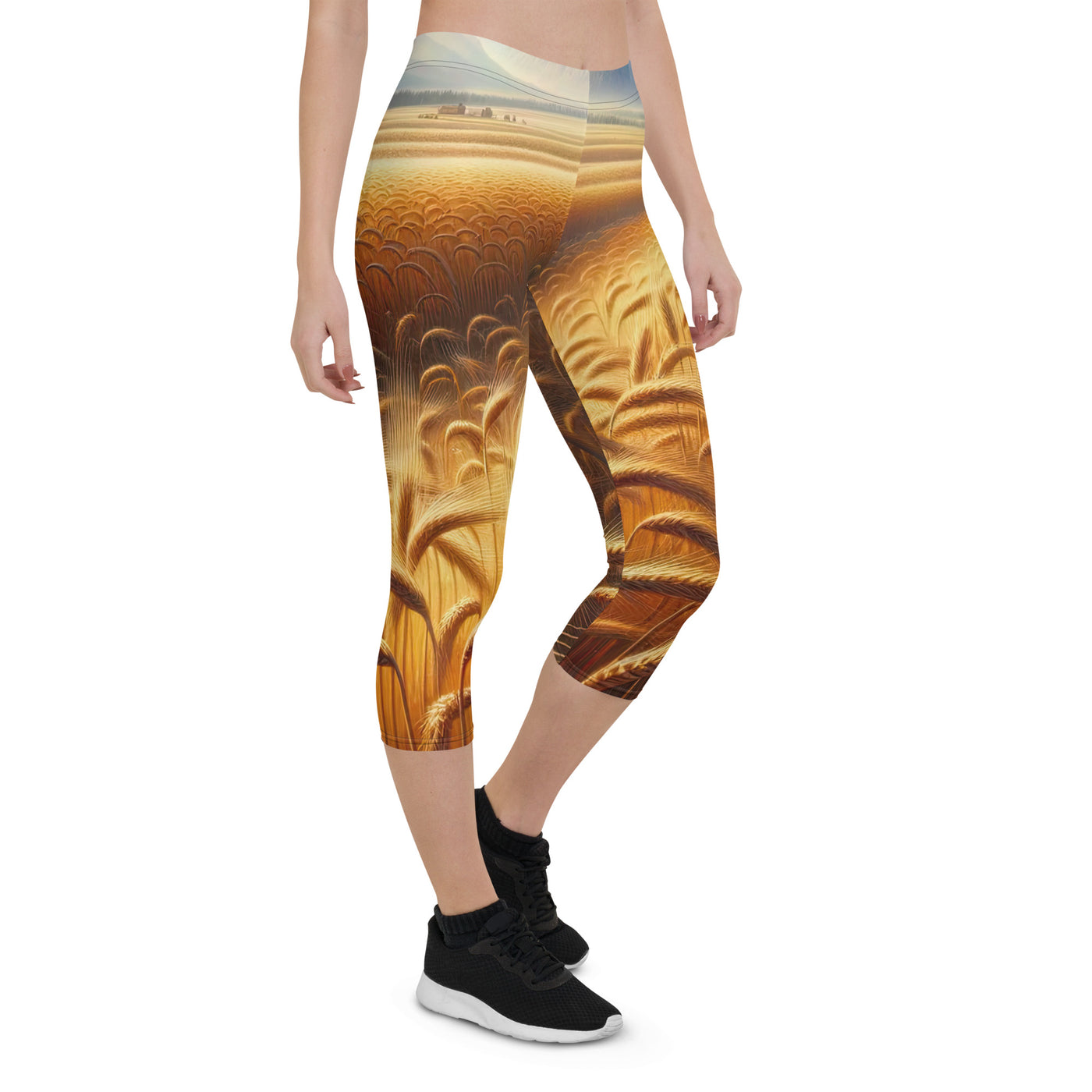 Ölgemälde eines bayerischen Weizenfeldes, endlose goldene Halme (TR) - Capri Leggings (All-Over Print) xxx yyy zzz