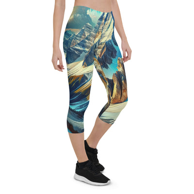 Majestätische Alpen in zufällig ausgewähltem Kunststil - Capri Leggings (All-Over Print) berge xxx yyy zzz