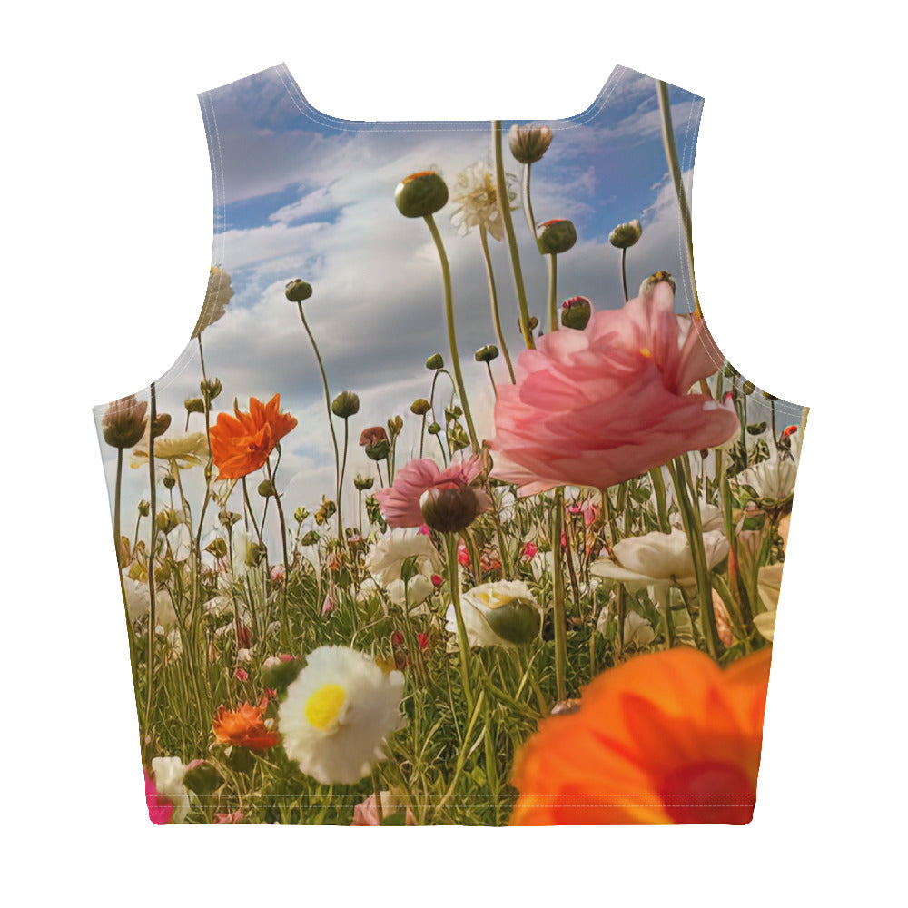 Blumenfeld und Sonnenschein - Damen Crop Top (All-Over Print) camping xxx XL