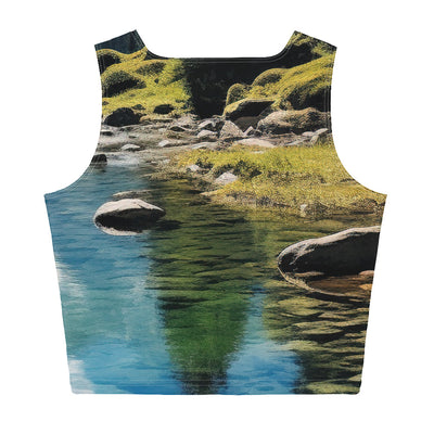 Österreichische Alpen und steiniger Bach - Damen Crop Top (All-Over Print) berge xxx XL