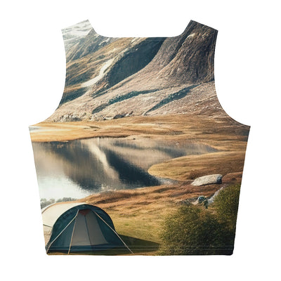 Zelt, Berge und Bergsee - Damen Crop Top (All-Over Print) camping xxx XL