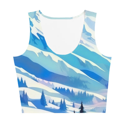 Berge und Schnee - Landschaft - Damen Crop Top (All-Over Print) ski xxx