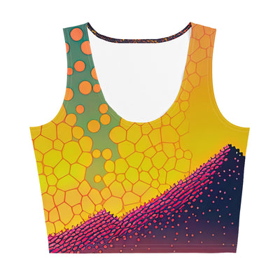 Berge und warme Farben - Punktkunst - Damen Crop Top (All-Over Print) berge xxx