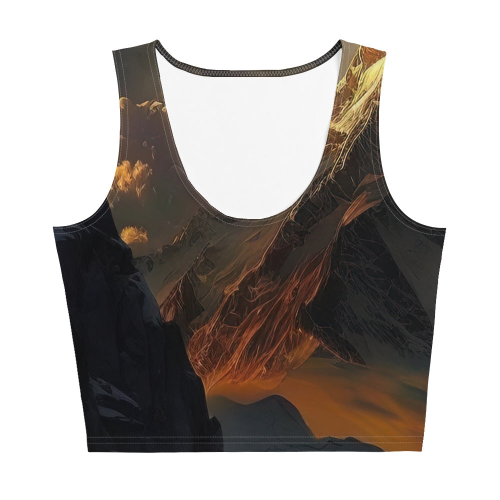 Himalaya Gebirge, Sonnenuntergang - Landschaft - Damen Crop Top (All-Over Print) berge xxx