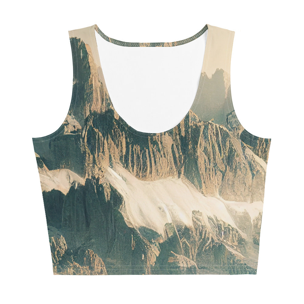 Dolomiten - Landschaftsmalerei - Damen Crop Top (All-Over Print) berge xxx