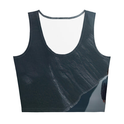 Mann auf Bergklippe - Norwegen - Damen Crop Top (All-Over Print) berge xxx