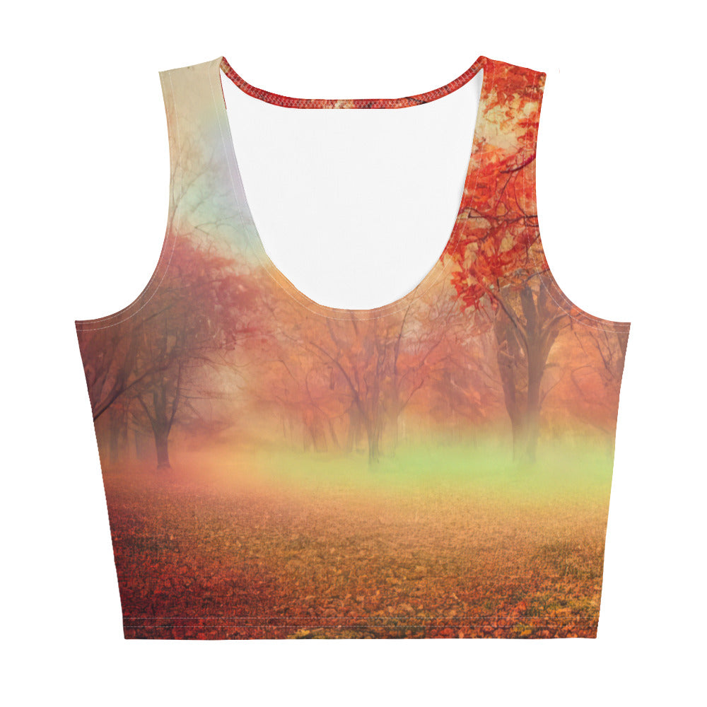 Wald im Herbst - Rote Herbstblätter - Damen Crop Top (All-Over Print) camping xxx