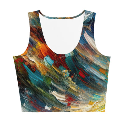 Expressionistisches Farbchaos der Alpen und Schönheit der Berge - Abstrakt - Damen Crop Top (All-Over Print) berge xxx yyy zzz