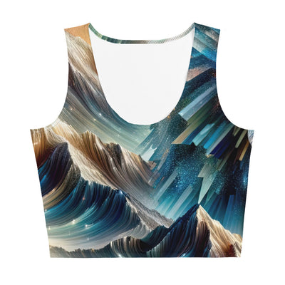 Alpen & Bär Kaleidoskop - Abstrakte Lichtkunst mit Kraft - Damen Crop Top (All-Over Print) camping xxx yyy zzz