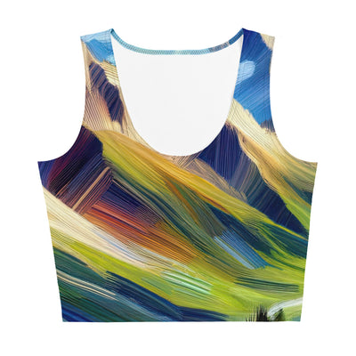 Impressionistische Alpen, lebendige Farbtupfer und Lichteffekte - Damen Crop Top (All-Over Print) berge xxx yyy zzz