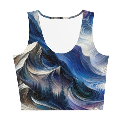 Ölgemälde der Alpen in abstraktem Expressionismus, wilde Naturdarstellung - Damen Crop Top (All-Over Print) berge xxx yyy zzz